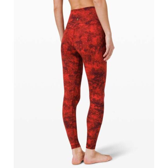 Lululemon Align Pant 28" *Lunar New Year Sz 8 Intricate Oasis Love Red Luxtreme - Picture 1 of 9
